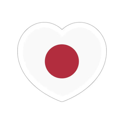 Heart Flag of Japan 1870-1999 - STICKER Vinyl Die-Cut Decal White Die-Cut 3 Inch - The Sticker Space