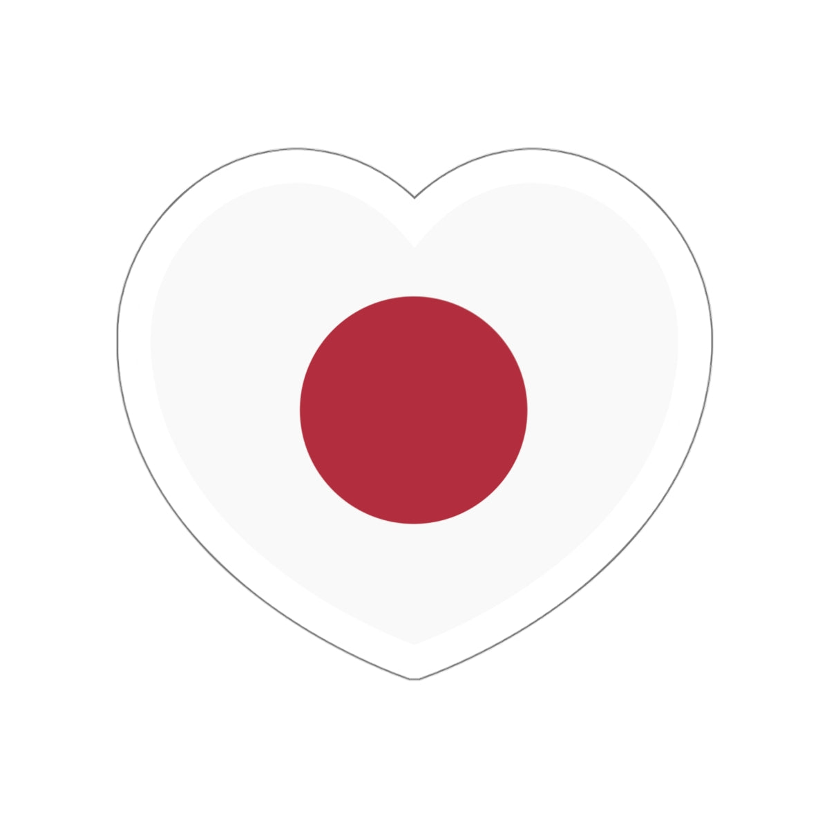 Heart Flag of Japan 1870-1999 - STICKER Vinyl Die-Cut Decal-White-The Sticker Space