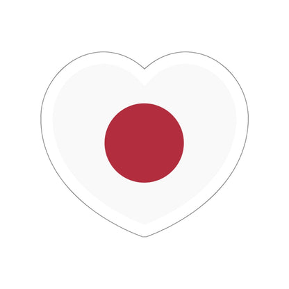 Heart Flag of Japan 1870-1999 - STICKER Vinyl Die-Cut Decal-White-The Sticker Space