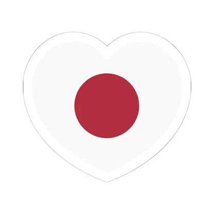 Heart Flag of Japan 1870-1999 - STICKER Vinyl Kiss-Cut Decal 6 Inch White - The Sticker Space