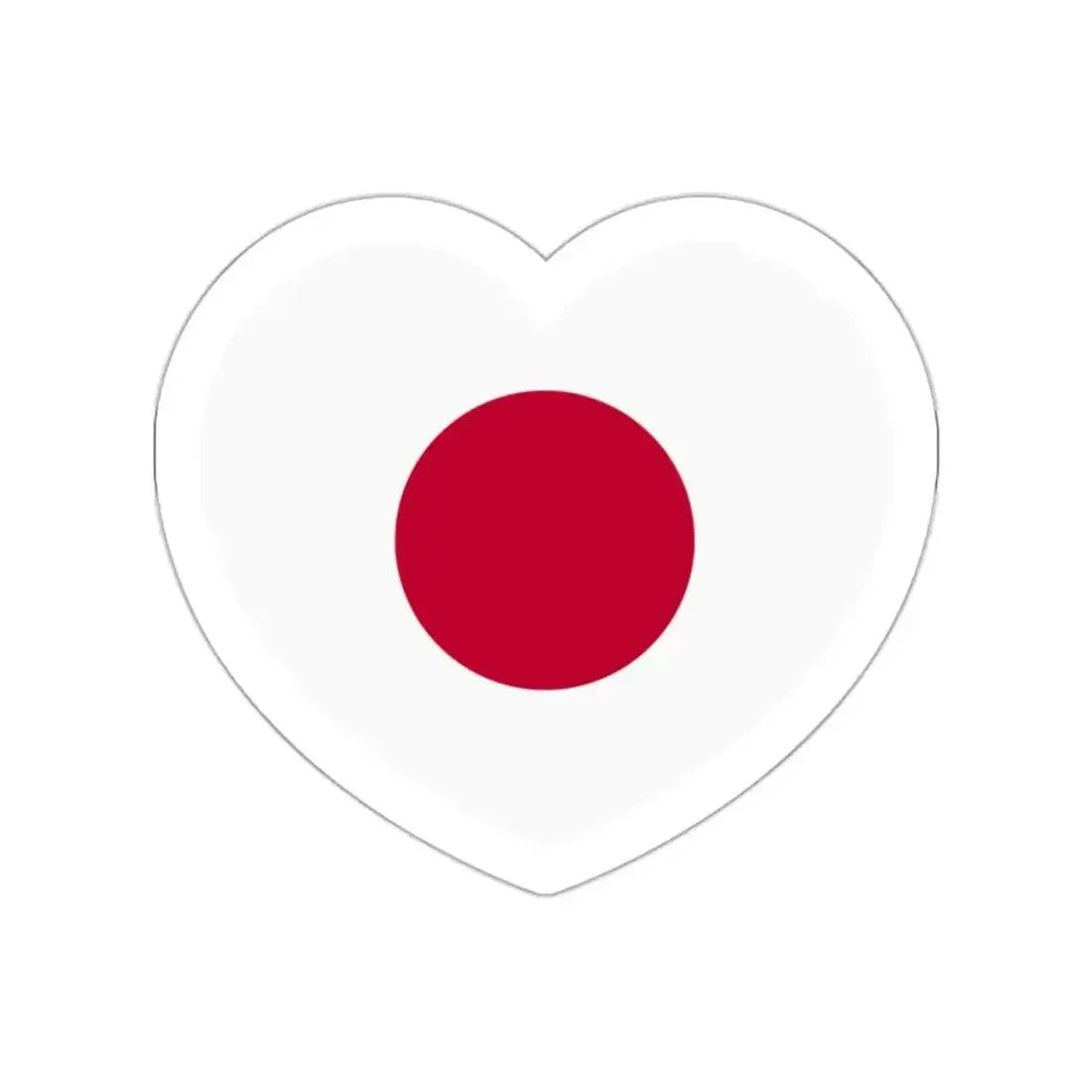 Heart Flag of Japan - STICKER Vinyl Die-Cut Decal - The Sticker Space