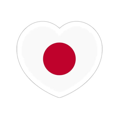 Heart Flag of Japan - STICKER Vinyl Die-Cut Decal - The Sticker Space