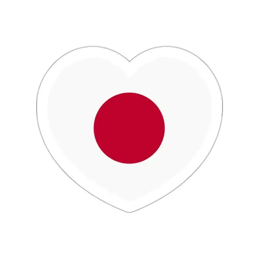 Heart Flag of Japan - STICKER Vinyl Die-Cut Decal White Die-Cut 2 Inch - The Sticker Space