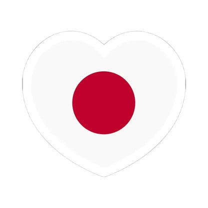 Heart Flag of Japan - STICKER Vinyl Kiss-Cut Decal 4 Inch White - The Sticker Space