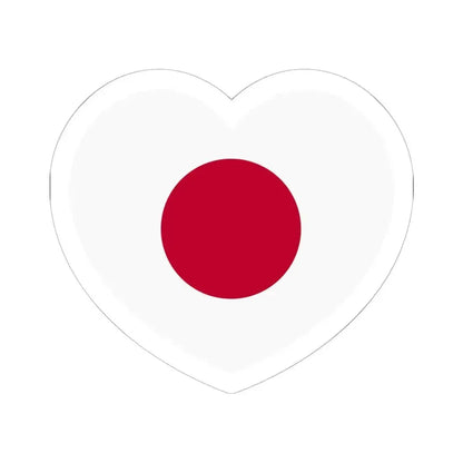 Heart Flag of Japan - STICKER Vinyl Kiss-Cut Decal 6 Inch White - The Sticker Space