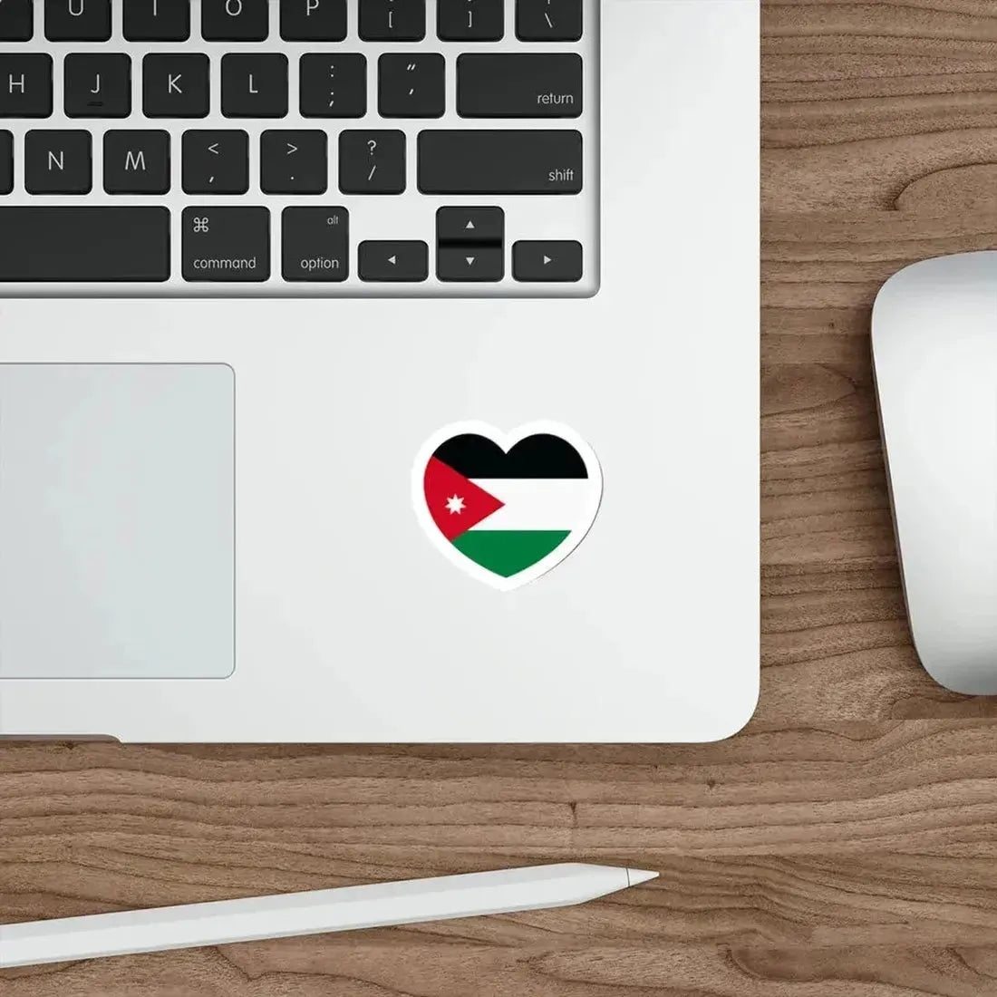 Heart Flag of Jordan - STICKER Vinyl Die-Cut Decal - The Sticker Space