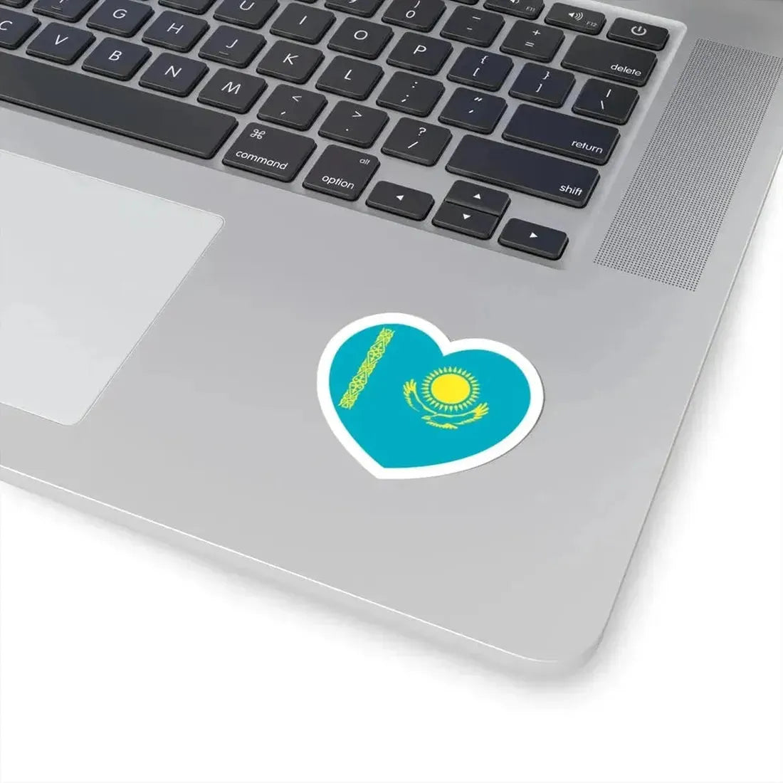 Heart Flag of Kazakhstan - STICKER Vinyl Kiss-Cut Decal - The Sticker Space