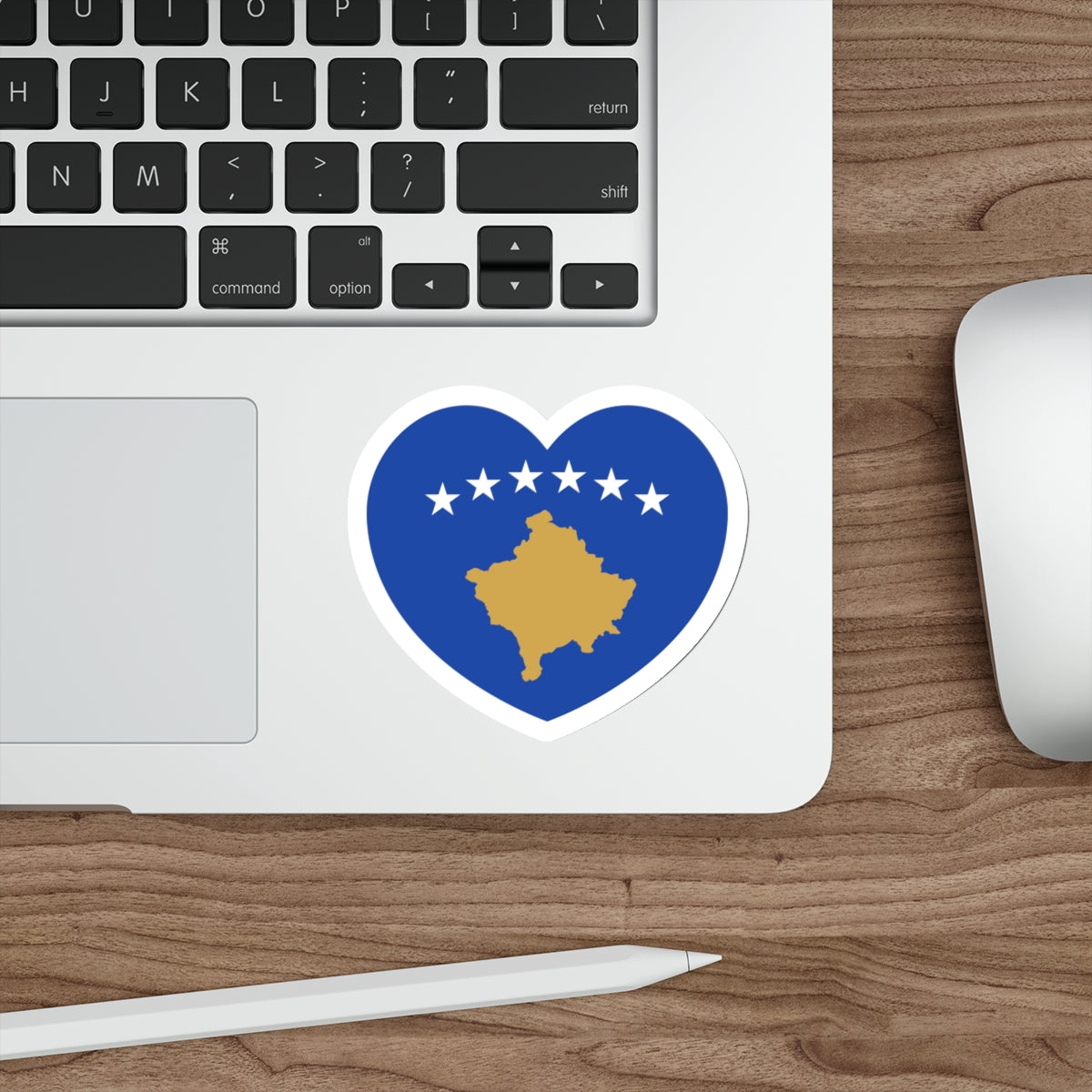 Heart Flag of Kosovo - STICKER Vinyl Die-Cut Decal-The Sticker Space