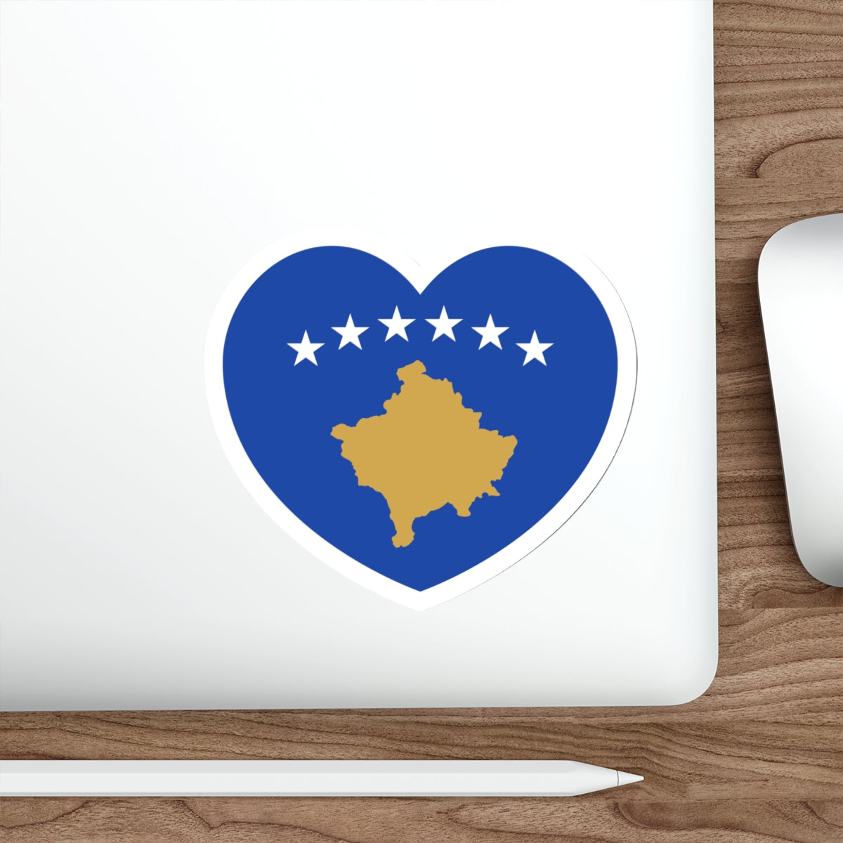 Heart Flag of Kosovo - STICKER Vinyl Die-Cut Decal-The Sticker Space