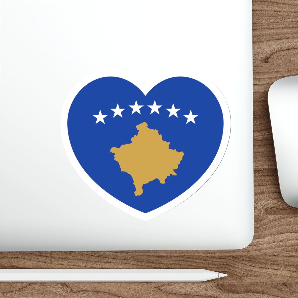 Heart Flag of Kosovo - STICKER Vinyl Die-Cut Decal-The Sticker Space