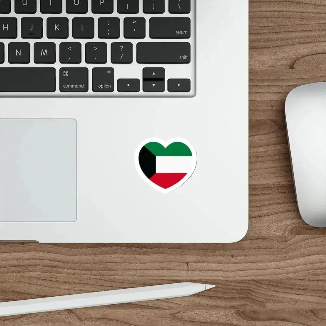 Heart Flag of Kuwait - STICKER Vinyl Die-Cut Decal - The Sticker Space