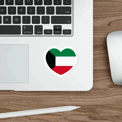 Heart Flag of Kuwait - STICKER Vinyl Die-Cut Decal - The Sticker Space