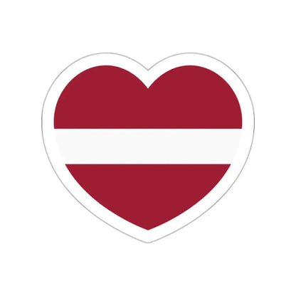 Heart Flag of Latvia - STICKER Vinyl Die-Cut Decal White Die-Cut 2 Inch - The Sticker Space