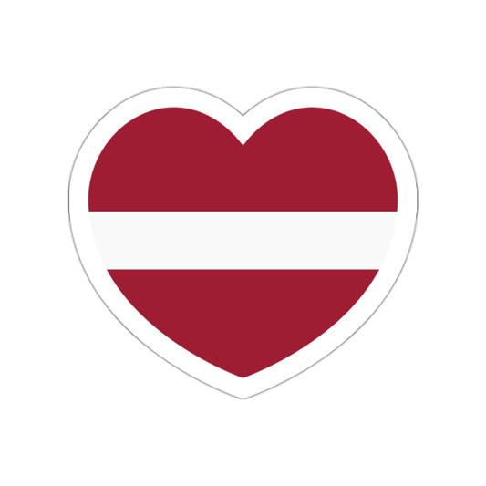 Heart Flag of Latvia - STICKER Vinyl Die-Cut Decal-White-The Sticker Space