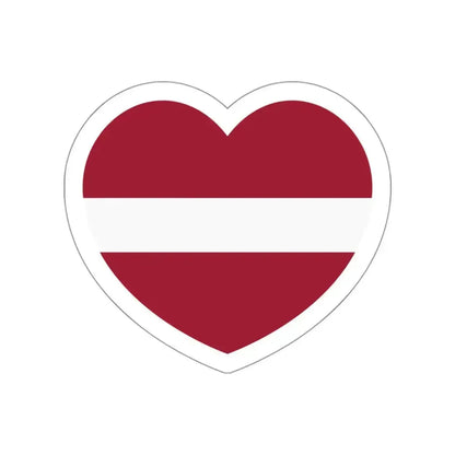 Heart Flag of Latvia - STICKER Vinyl Die-Cut Decal White Die-Cut 3 Inch - The Sticker Space