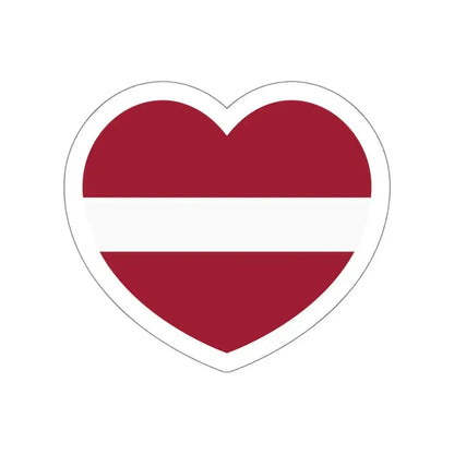 Heart Flag of Latvia - STICKER Vinyl Die-Cut Decal White Die-Cut 5 Inch - The Sticker Space