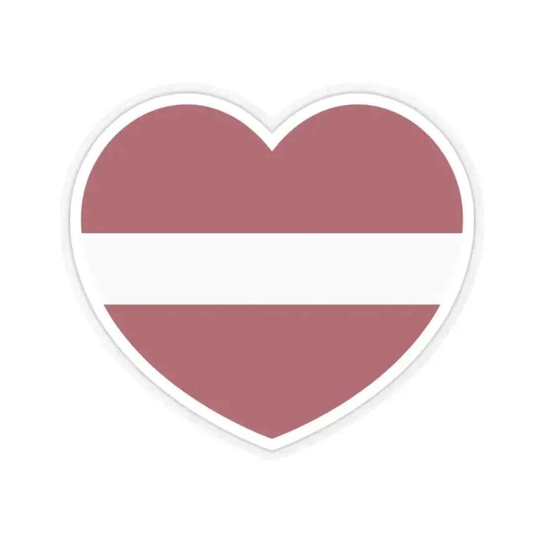 Heart Flag of Latvia - STICKER Vinyl Kiss-Cut Decal 2 Inch Transparent - The Sticker Space