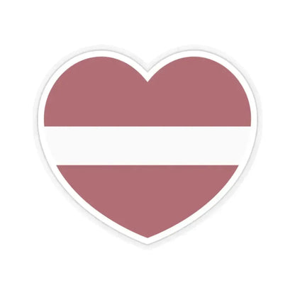 Heart Flag of Latvia - STICKER Vinyl Kiss-Cut Decal 2 Inch Transparent - The Sticker Space