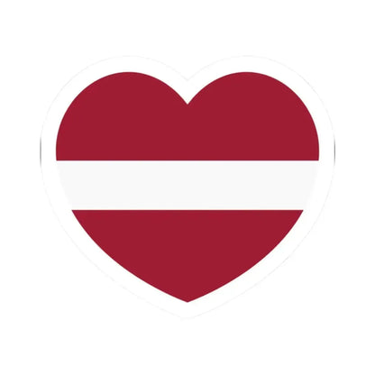 Heart Flag of Latvia - STICKER Vinyl Kiss-Cut Decal 2 Inch White - The Sticker Space