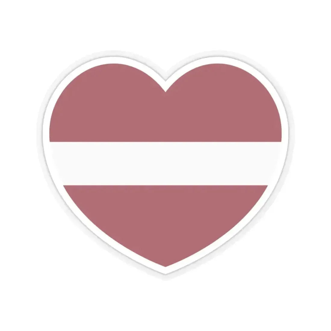 Heart Flag of Latvia - STICKER Vinyl Kiss-Cut Decal 3 Inch Transparent - The Sticker Space