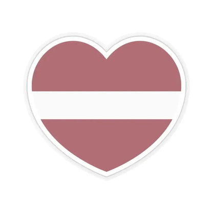 Heart Flag of Latvia - STICKER Vinyl Kiss-Cut Decal 3 Inch Transparent - The Sticker Space