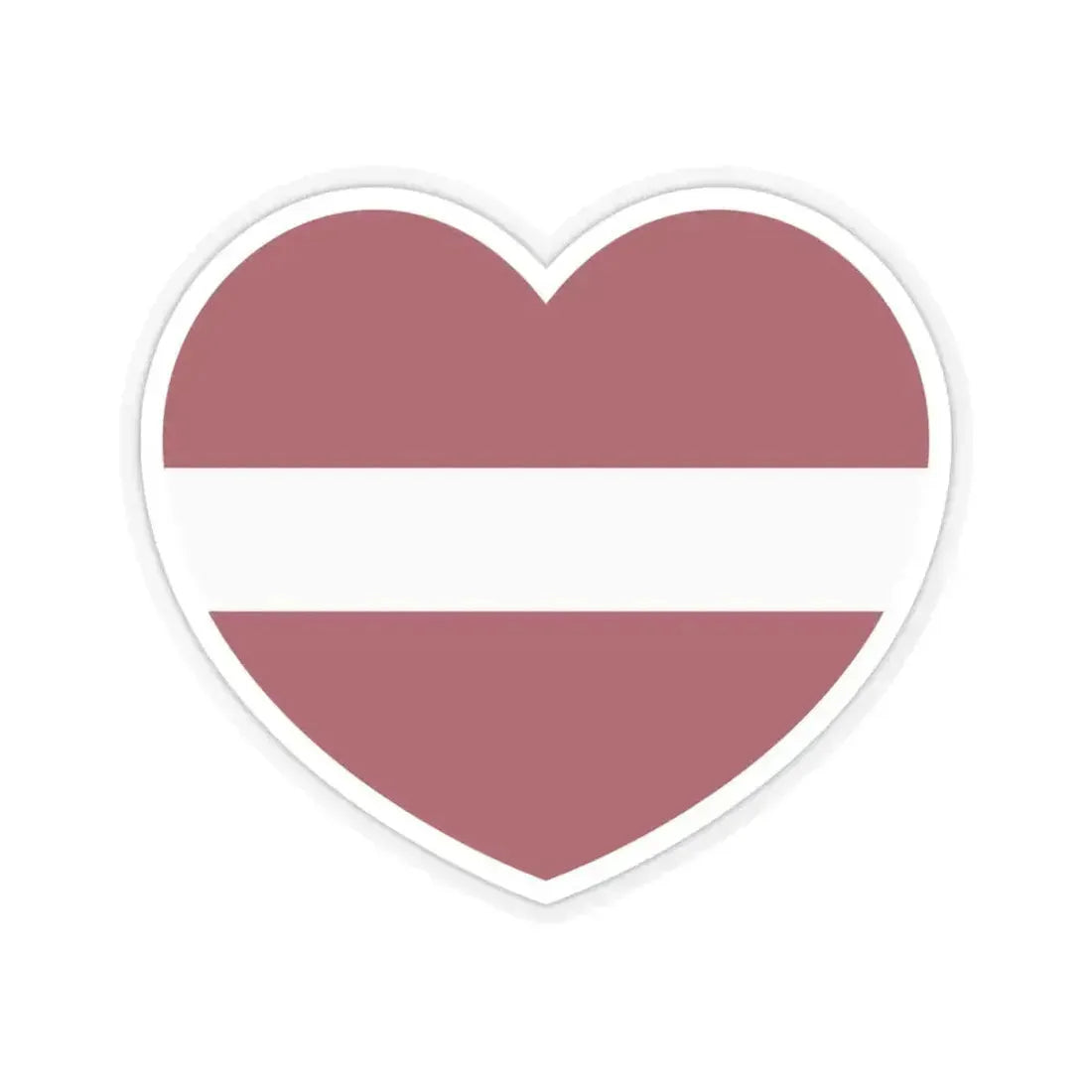 Heart Flag of Latvia - STICKER Vinyl Kiss-Cut Decal 4 Inch Transparent - The Sticker Space