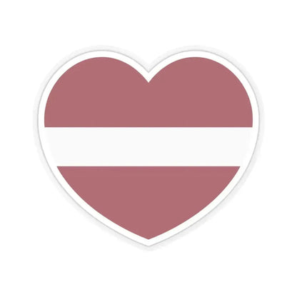 Heart Flag of Latvia - STICKER Vinyl Kiss-Cut Decal 4 Inch Transparent - The Sticker Space