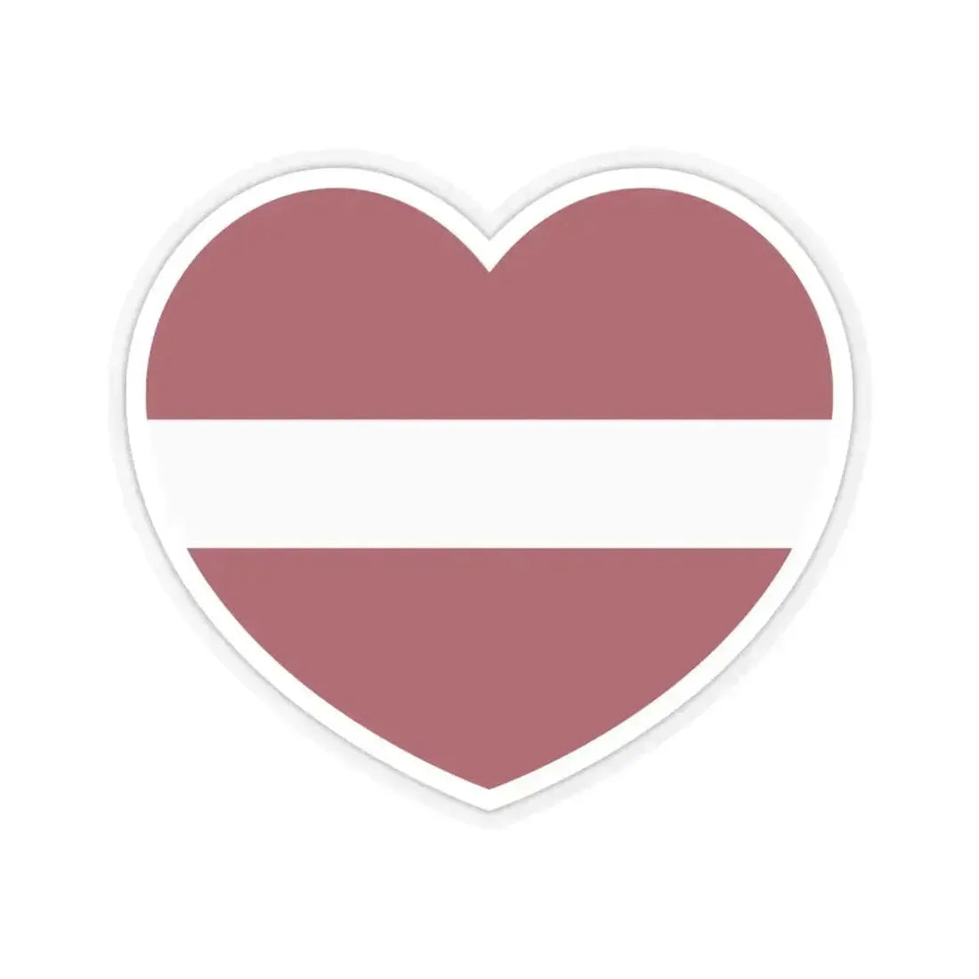 Heart Flag of Latvia - STICKER Vinyl Kiss-Cut Decal 6 Inch Transparent - The Sticker Space