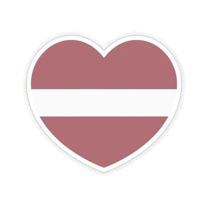 Heart Flag of Latvia - STICKER Vinyl Kiss-Cut Decal 6 Inch Transparent - The Sticker Space