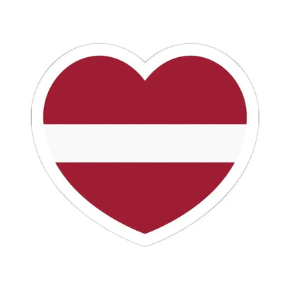Heart Flag of Latvia - STICKER Vinyl Kiss-Cut Decal 6 Inch White - The Sticker Space