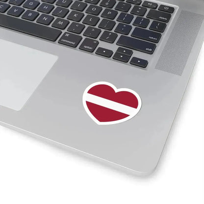 Heart Flag of Latvia - STICKER Vinyl Kiss-Cut Decal - The Sticker Space