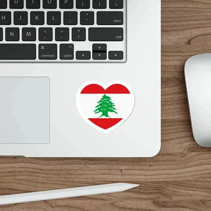 Heart Flag of Lebanon - STICKER Vinyl Die-Cut Decal - The Sticker Space