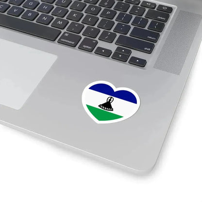 Heart Flag of Lesotho - STICKER Vinyl Kiss-Cut Decal - The Sticker Space
