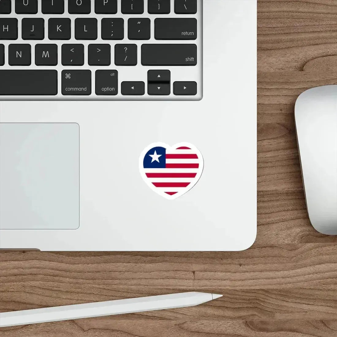 Heart Flag of Liberia - STICKER Vinyl Die-Cut Decal - The Sticker Space