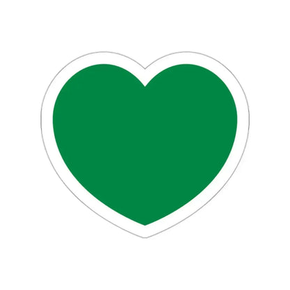Heart Flag of Libya 1977-2011 - STICKER Vinyl Die-Cut Decal White Die-Cut 2 Inch - The Sticker Space