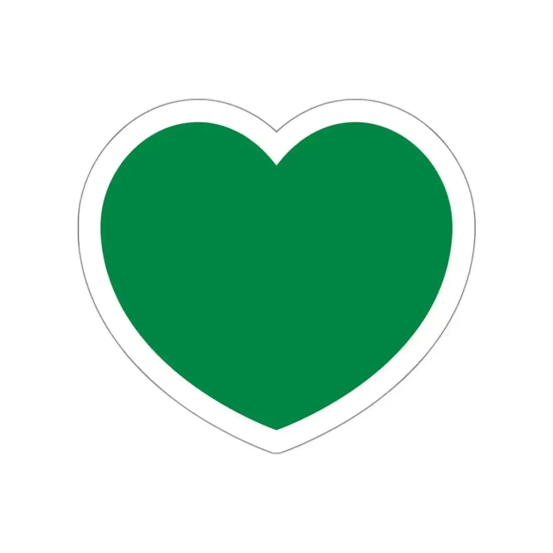 Heart Flag of Libya 1977-2011 - STICKER Vinyl Die-Cut Decal White Die-Cut 3 Inch - The Sticker Space