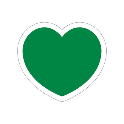 Heart Flag of Libya 1977-2011 - STICKER Vinyl Die-Cut Decal White Die-Cut 6 Inch - The Sticker Space