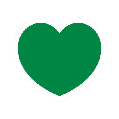Heart Flag of Libya 1977-2011 - STICKER Vinyl Kiss-Cut Decal 2 Inch White - The Sticker Space