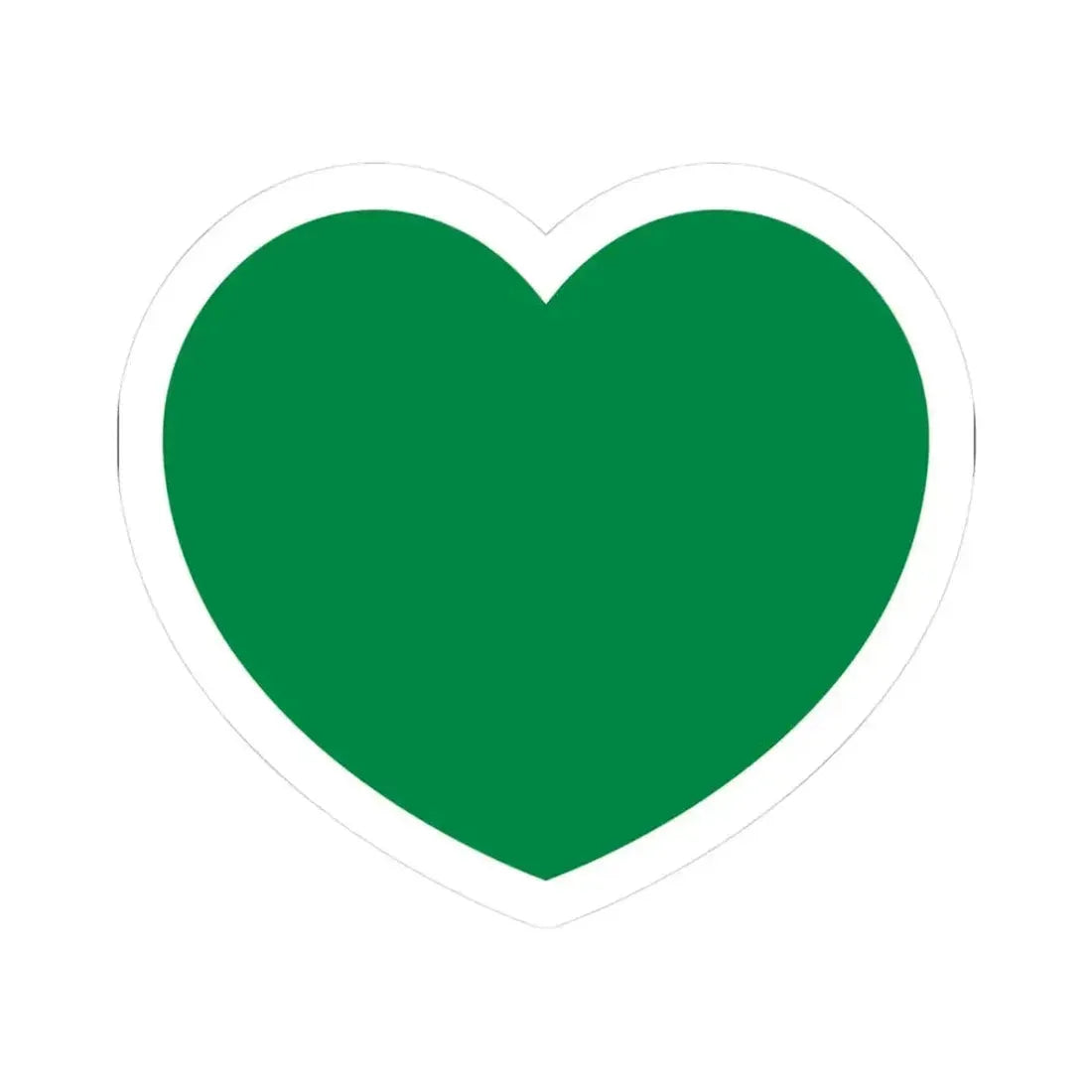 Heart Flag of Libya 1977-2011 - STICKER Vinyl Kiss-Cut Decal 3 Inch White - The Sticker Space