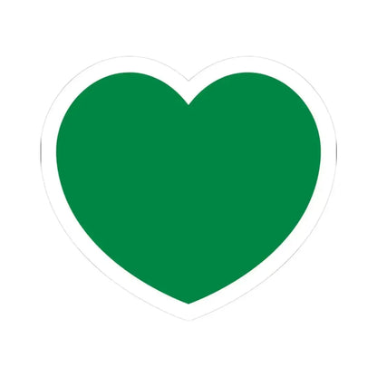 Heart Flag of Libya 1977-2011 - STICKER Vinyl Kiss-Cut Decal 3 Inch White - The Sticker Space