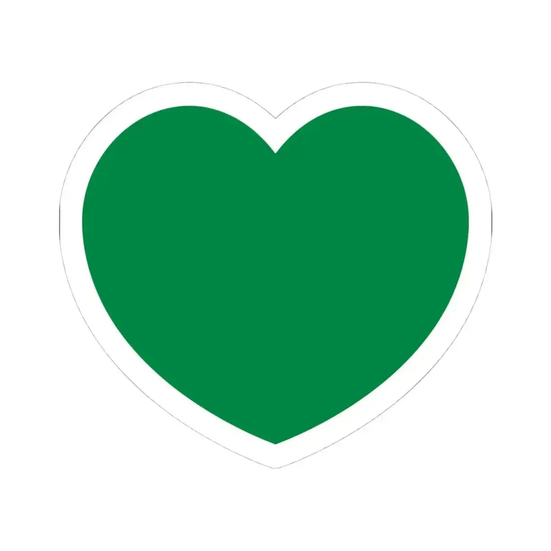 Heart Flag of Libya 1977-2011 - STICKER Vinyl Kiss-Cut Decal 4 Inch White - The Sticker Space