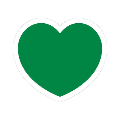 Heart Flag of Libya 1977-2011 - STICKER Vinyl Kiss-Cut Decal 4 Inch White - The Sticker Space