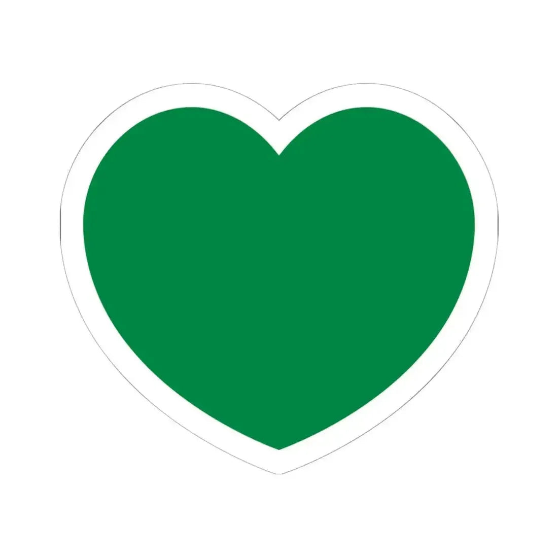 Heart Flag of Libya 1977-2011 - STICKER Vinyl Kiss-Cut Decal 6 Inch White - The Sticker Space