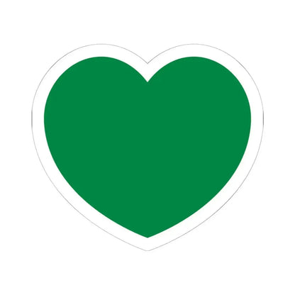 Heart Flag of Libya 1977-2011 - STICKER Vinyl Kiss-Cut Decal 6 Inch White - The Sticker Space