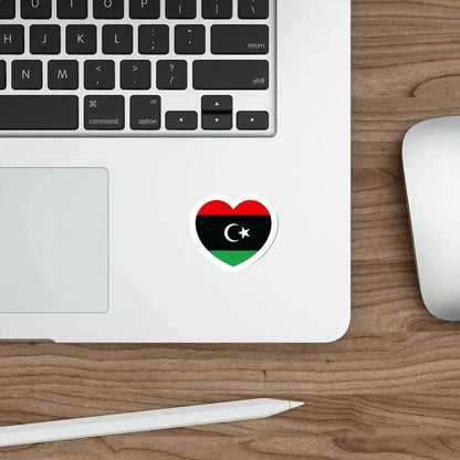 Heart Flag of Libya - STICKER Vinyl Die-Cut Decal - The Sticker Space