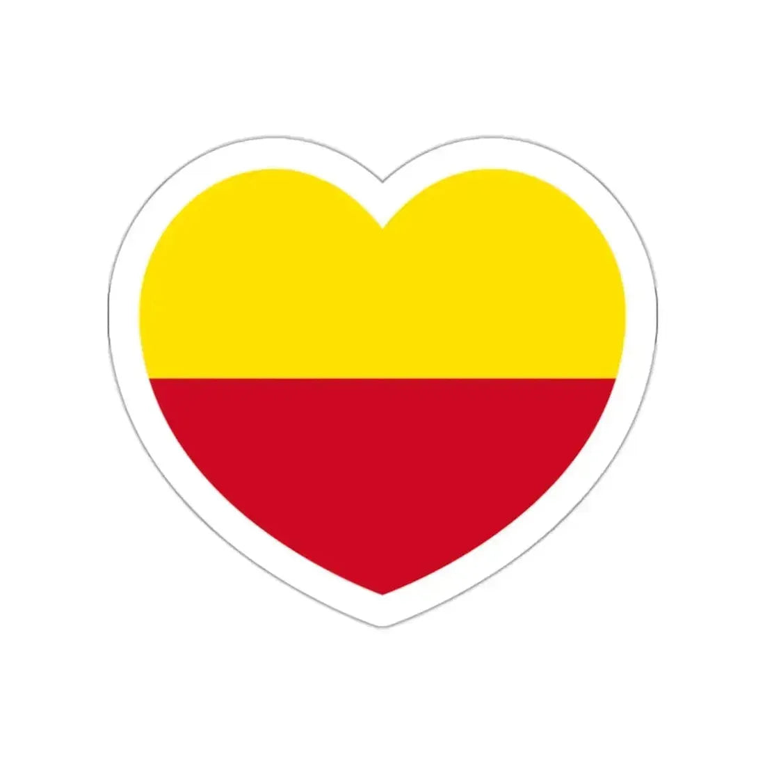 Heart Flag of Liechtenstein 1719-1852 - STICKER Vinyl Die-Cut Decal White Die-Cut 2 Inch - The Sticker Space