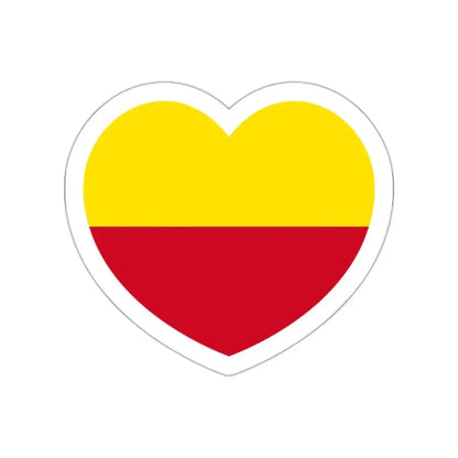 Heart Flag of Liechtenstein 1719-1852 - STICKER Vinyl Die-Cut Decal White Die-Cut 2 Inch - The Sticker Space
