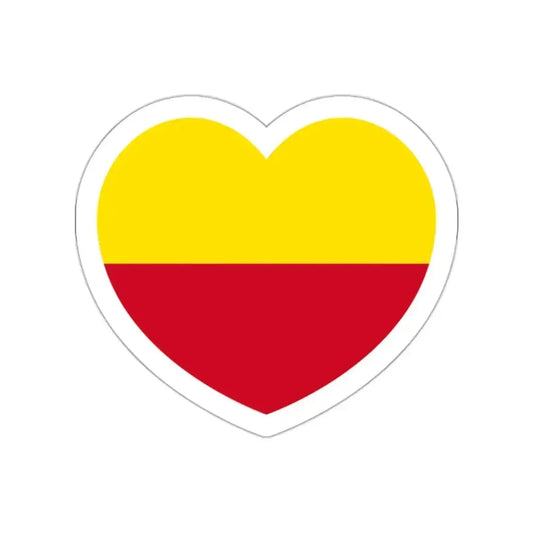 Heart Flag of Liechtenstein 1719-1852 - STICKER Vinyl Die-Cut Decal White Die-Cut 2 Inch - The Sticker Space