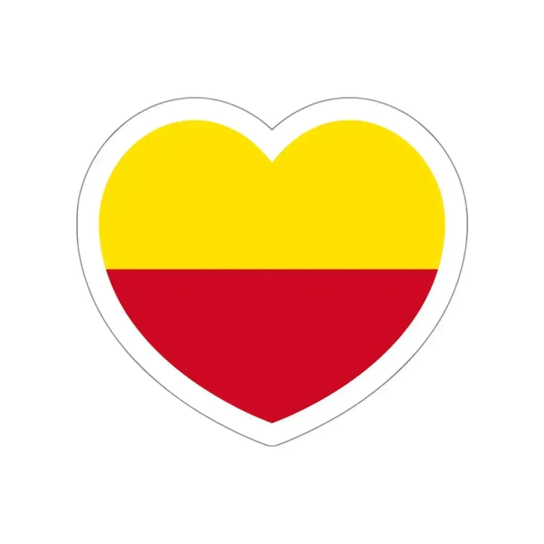 Heart Flag of Liechtenstein 1719-1852 - STICKER Vinyl Die-Cut Decal White Die-Cut 3 Inch - The Sticker Space