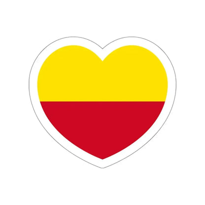 Heart Flag of Liechtenstein 1719-1852 - STICKER Vinyl Die-Cut Decal White Die-Cut 3 Inch - The Sticker Space
